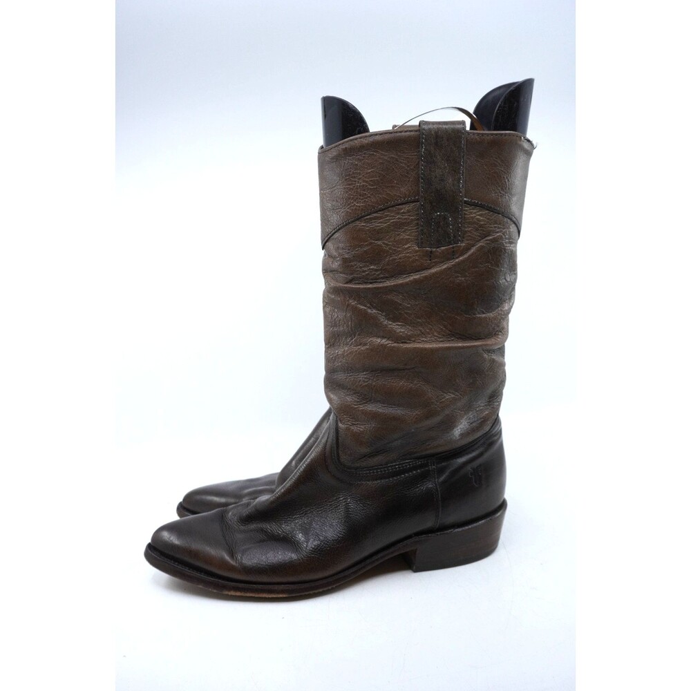 Vintage Frye Boots Mens Size 9.5 D Brown Leather Pull On Made In USA 8892 - Picture 3 of 7